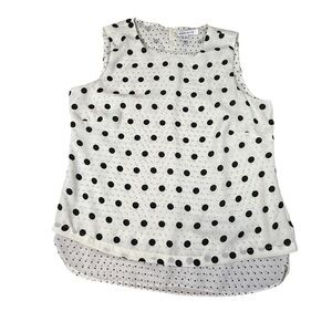 Rose + Olive Polka Dot Tank Top Blouse Size Medium